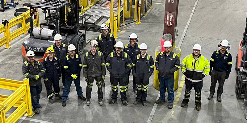 IKO workers in plant